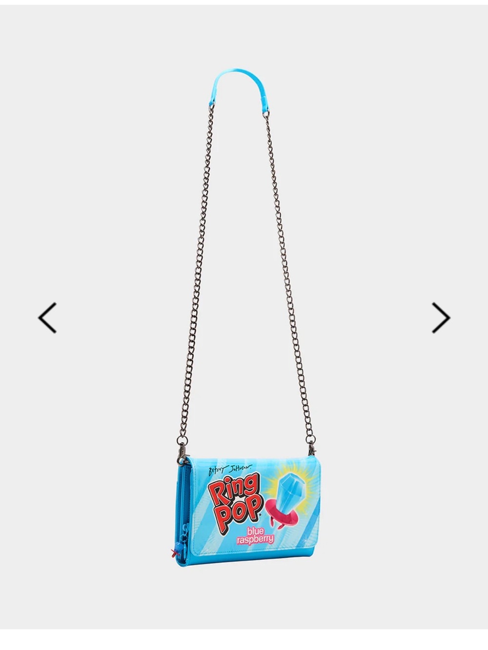 Betsey Johnson Blue Raspberry Ring Pop Crossbody Wallet - Picture 2 of 6